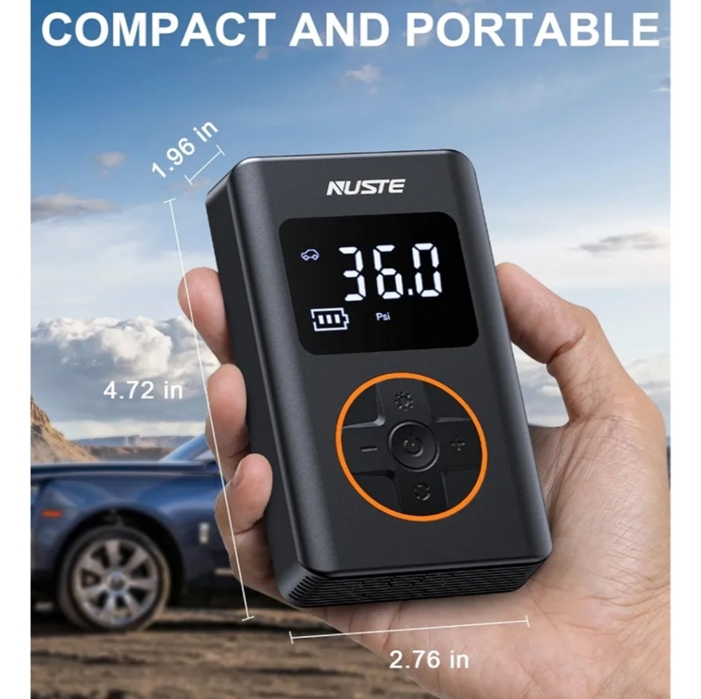 Tire Inflator Portable Air Compressor - 150PSI 𝐄𝐟𝐟𝐢𝐜𝐢𝐞𝐧𝐭 𝐚𝐧𝐝 𝐓𝐢𝐦